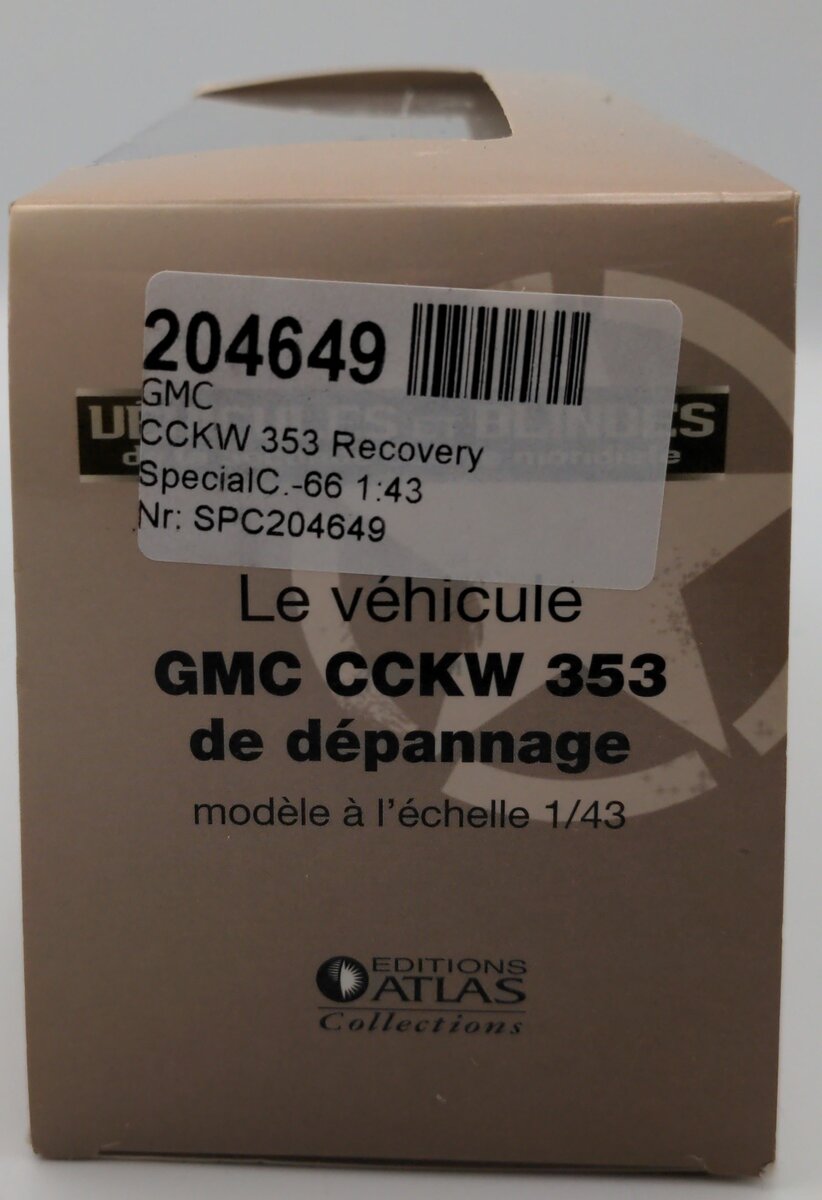 Editions Atlas 2690002 1:43 GMC CCKW 353 Recovery MT/Box