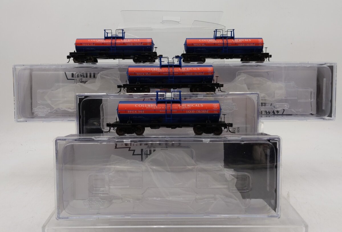 Broadway Limited 6124 HO PPG ACF Type 6,000-Gallon Tank Car (Set of 4) LN/Box