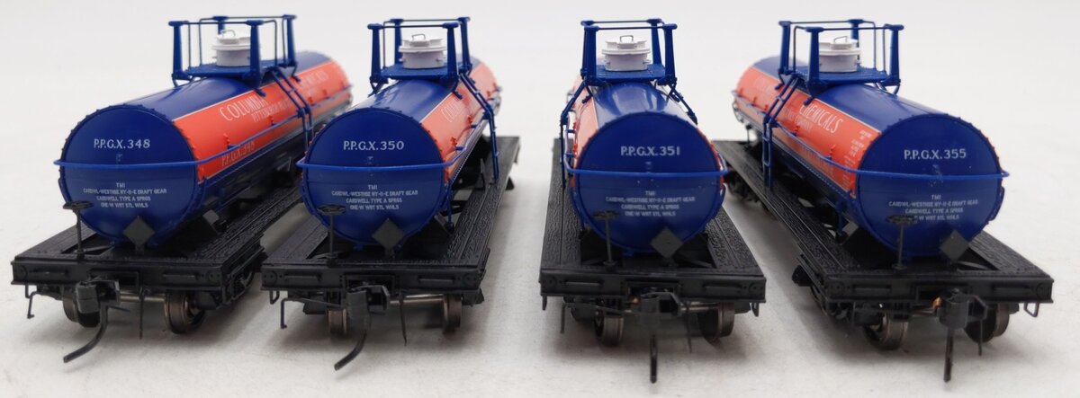 Broadway Limited 6124 HO PPG ACF Type 6,000-Gallon Tank Car (Set of 4) LN/Box