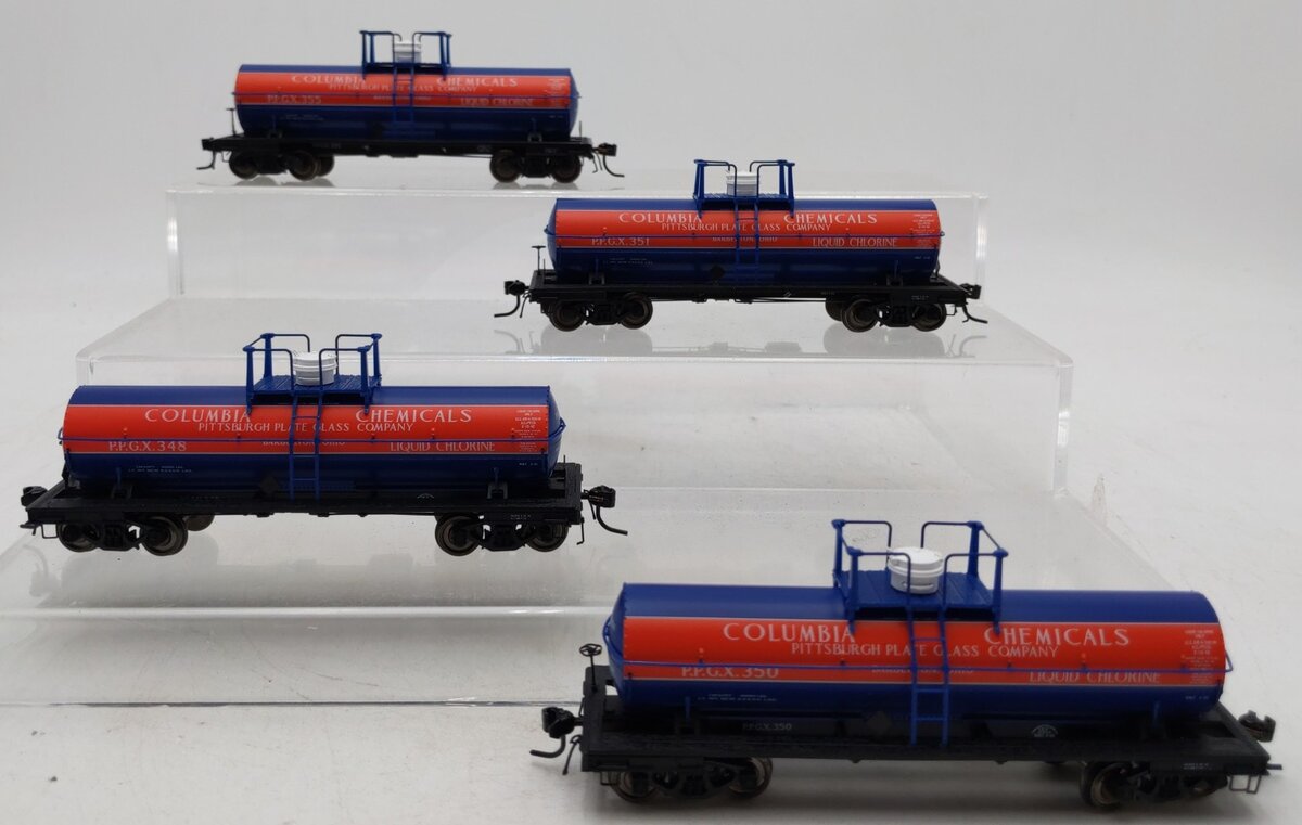 Broadway Limited 6124 HO PPG ACF Type 6,000-Gallon Tank Car (Set of 4) LN/Box