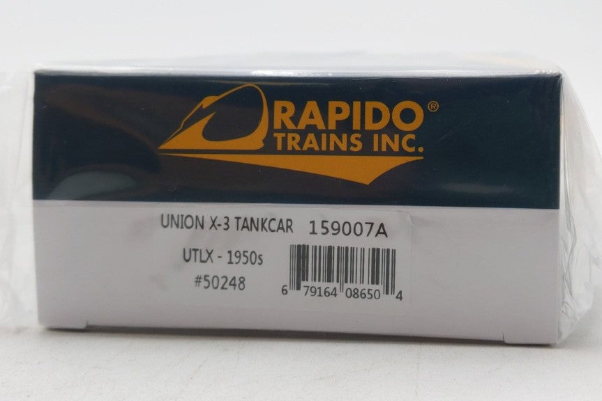 Rapido Trains 159007A HO UTLX 1950s Scheme X-3 10,000 Gallon Tank Car NIB