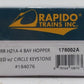 Rapido Trains 178002A HO PRR Circle Keystone H21A 4-Bay Hopper w/K Brakes #18407 NIB