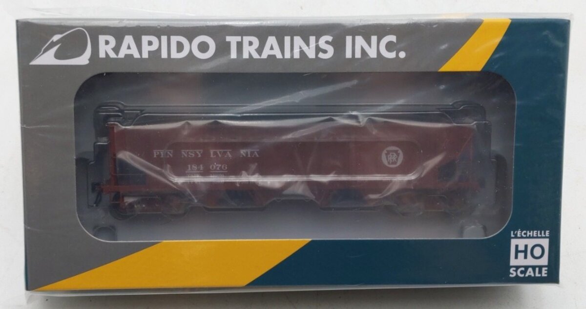 Rapido Trains 178002A HO PRR Circle Keystone H21A 4-Bay Hopper w/K Brakes #18407 NIB