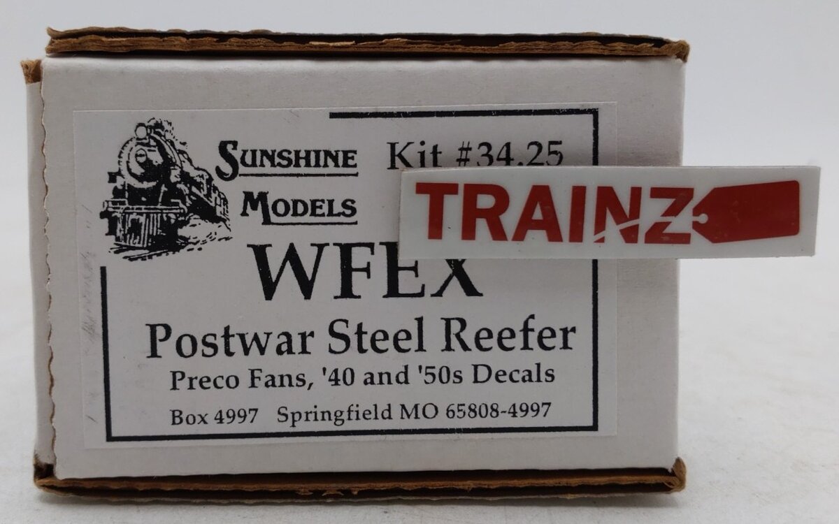 Sunshine 34.25 HO Scale WFEX Postwar Steel Reefer Kit-Assembled/Weathered/Box