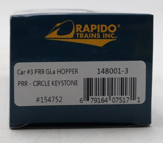 Rapido Trains 148001-3 HO Scale Pennsylvania Railroad GLa Hopper Car #154752 NIB
