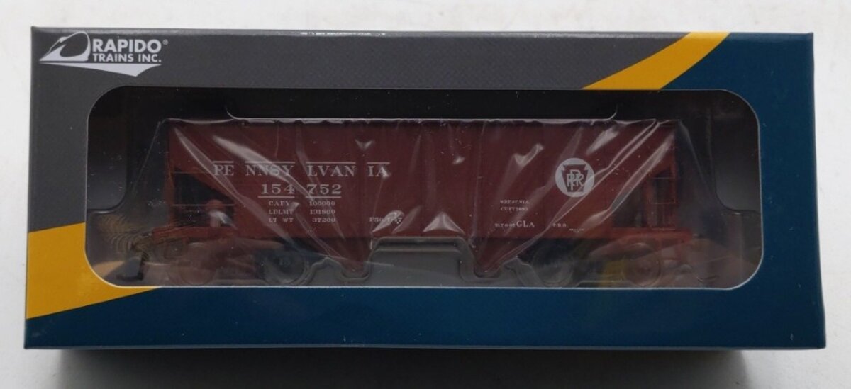 Rapido Trains 148001-3 HO Scale Pennsylvania Railroad GLa Hopper Car #154752 NIB