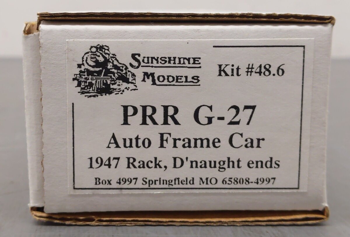 Sunshine Models 48.6 HO Pennsylvania Railroad G-27 Auto Frame Car Kit LN/Box