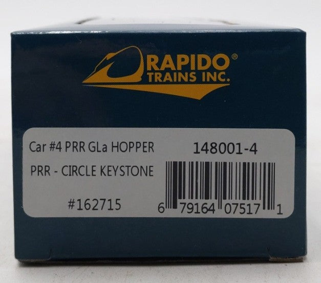 Rapido Trains 148001-4 HO Scale Pennsylvania Railroad GLa Hopper Car #162715 NIB