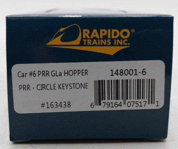 Rapido Trains 148001-6 HO Scale Pennsylvania Railroad GLa Hopper Car #163438 NIB