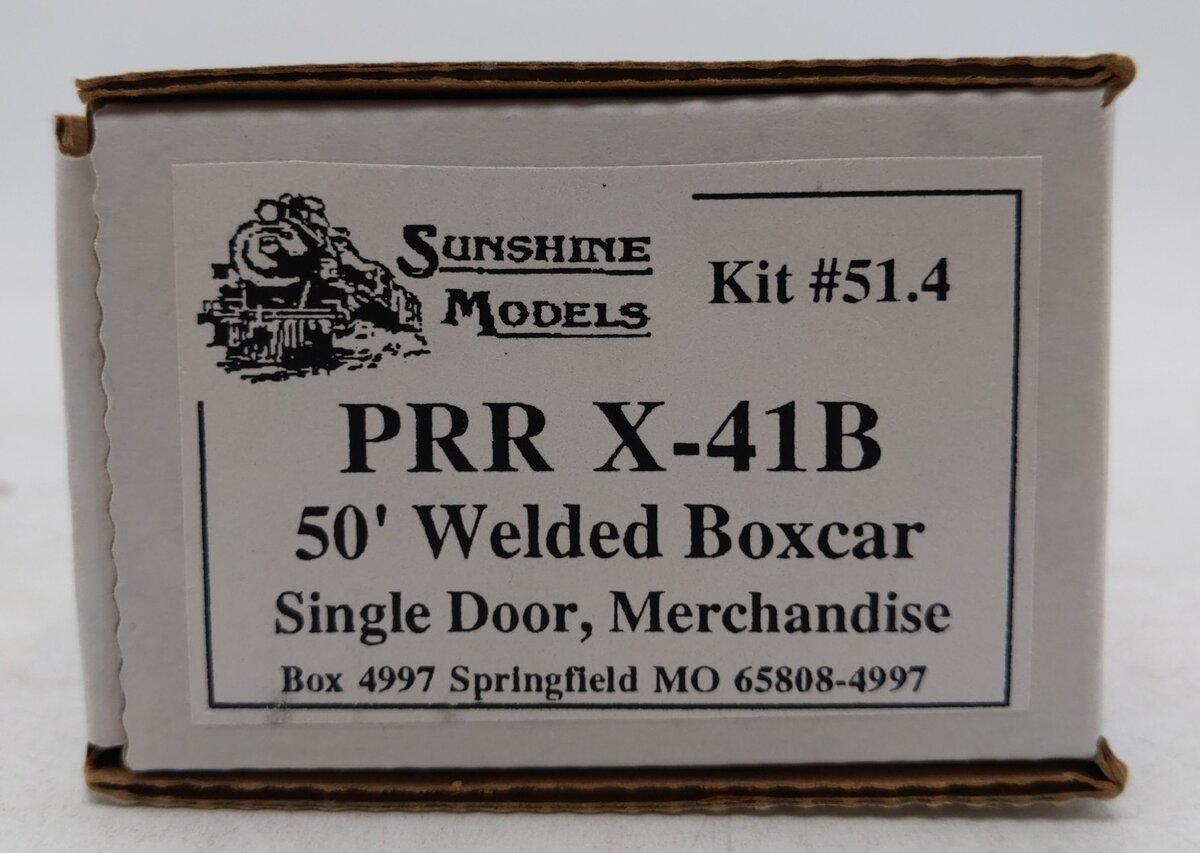 Sunshine Models 51.4 Pennsylvania Railroad X-41B 50' Welded Boxcar Kit-Assembled/Box