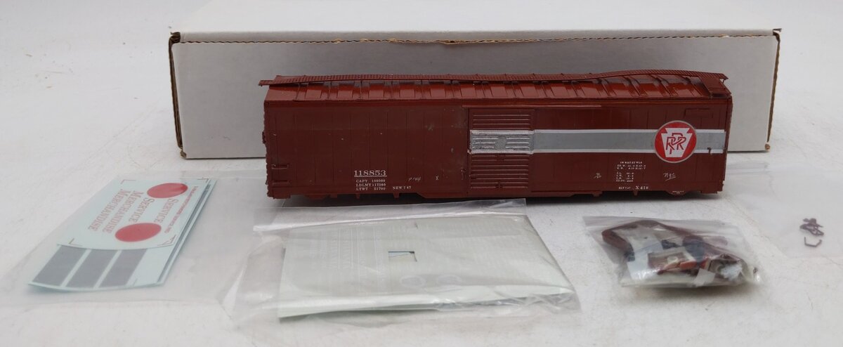 Sunshine Models 51.4 Pennsylvania Railroad X-41B 50' Welded Boxcar Kit-Assembled/Box
