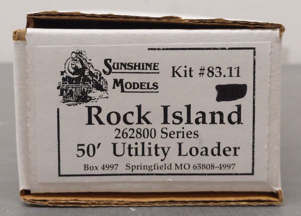 Sunshine Models 83.11 HO Rock Island 262800 Series 50' Utility Loader Boxcar Kit LN/Box