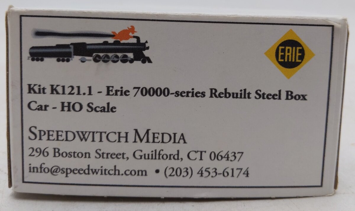 Speedwitch 121.1 HO Erie 70000 Series Rebuilt Steel Boxcar Kit-Assembled/Box