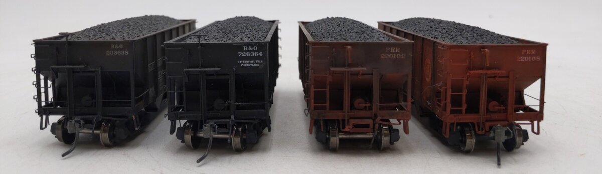 MTH HO Scale B&O & PRR Hoppers Custom Weathered #233638/726364/22102/220108 [4]