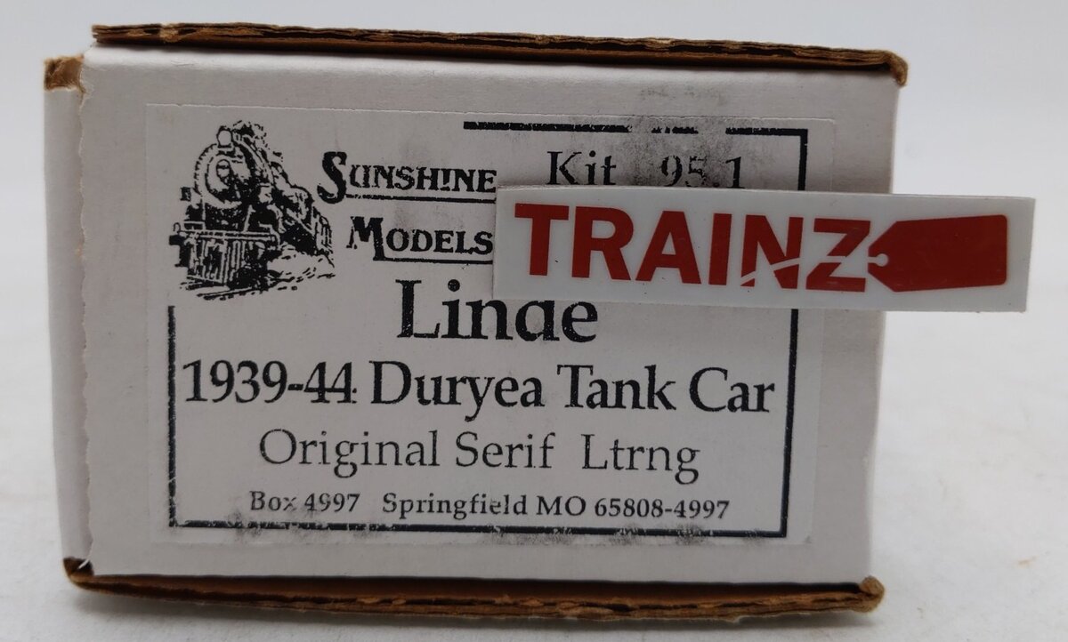 Sunshine Models 95.1 HO Linde Air Products 1939-44 Duryea Tank Car Kit-Assembled/Box