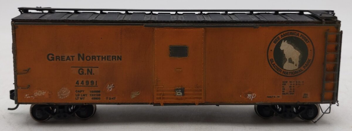 Sunshine Models 79.10 HO Great Northern Steel Boxcar #44991-Assembled/Weathered/Box