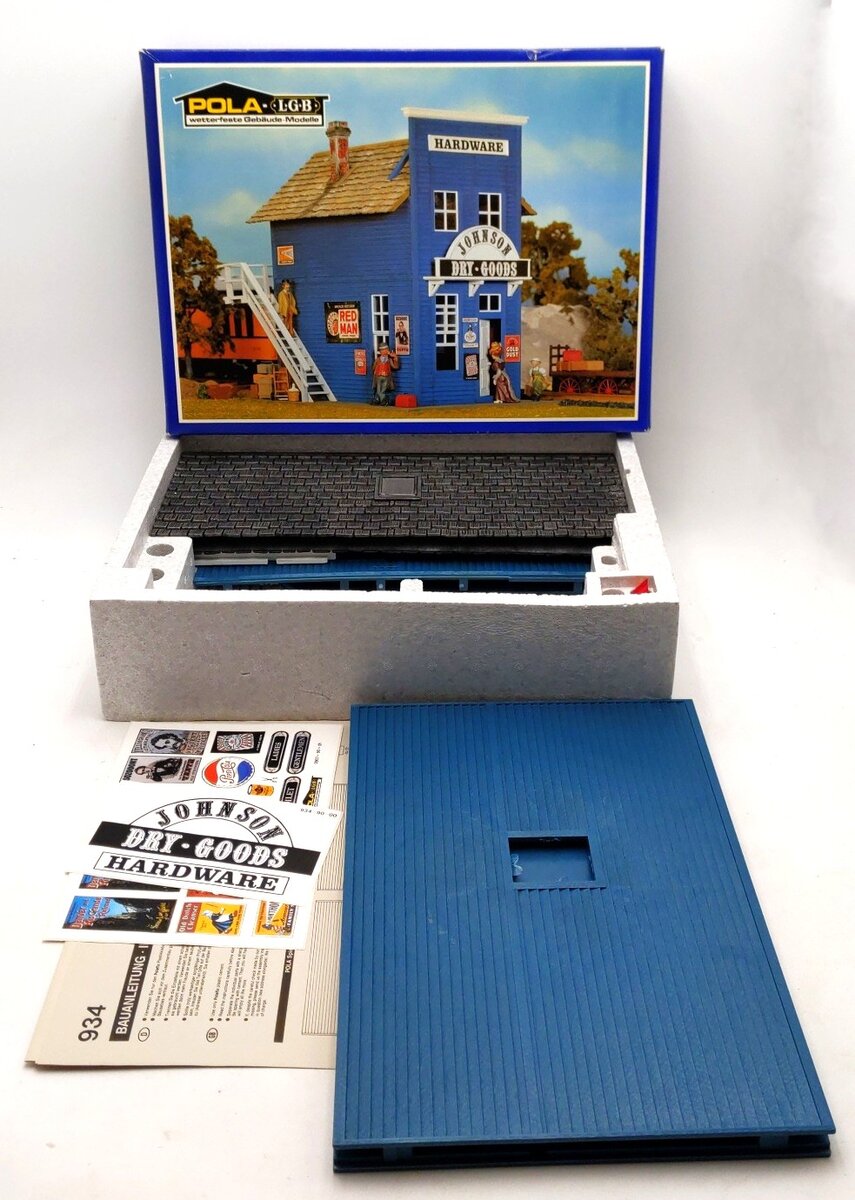 Pola 934 G Scale Johnson''''s Dry Goods Hardware Building Kit EX/Box