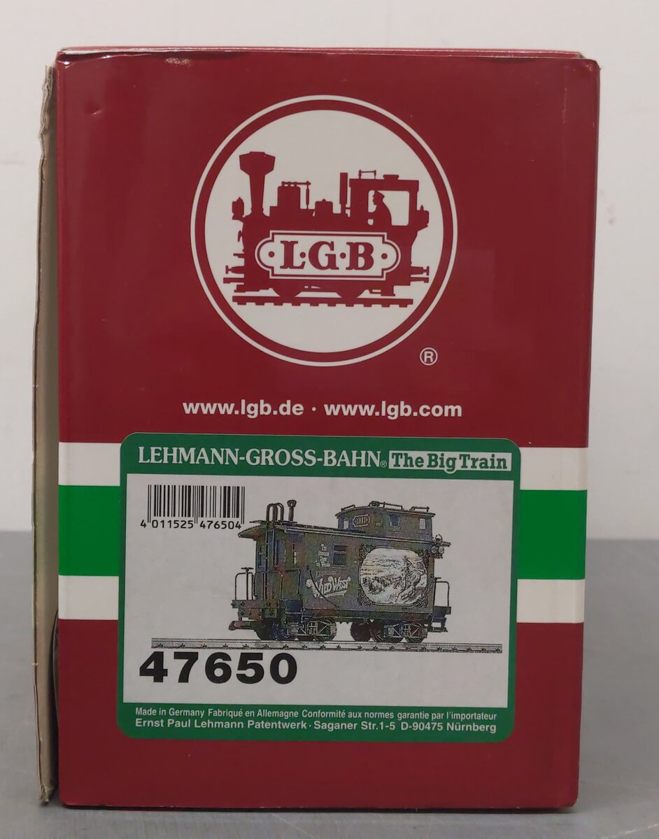 LGB 47650 G Scale WILD WEST Caboose #1881 LN/Box
