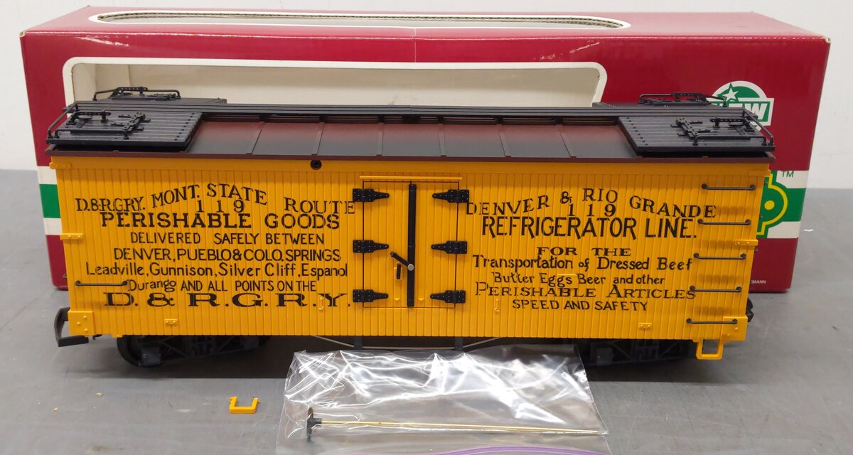 LGB 4174 G Gauge Denver & Rio Grande Reefer #119 EX/Box