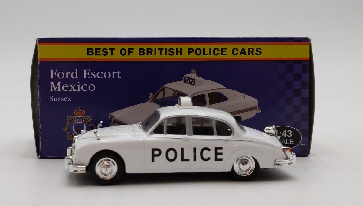 Atlas Editions 1:43 Scale Jaguar MK II Bedfordshire Police Best of Police Cars LN/Box