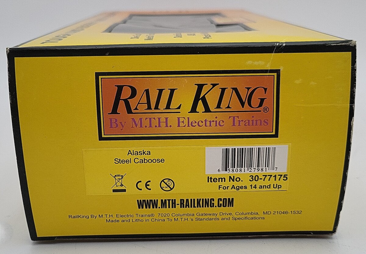 MTH 30-77175 O Gauge Alaska Steel Caboose LN/Box