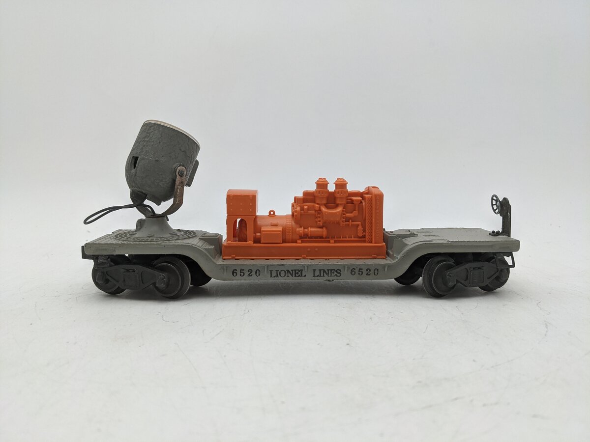 Lionel 6520 Vintage O Lionel Lines Orange Generator Operating Searchlight Car VG