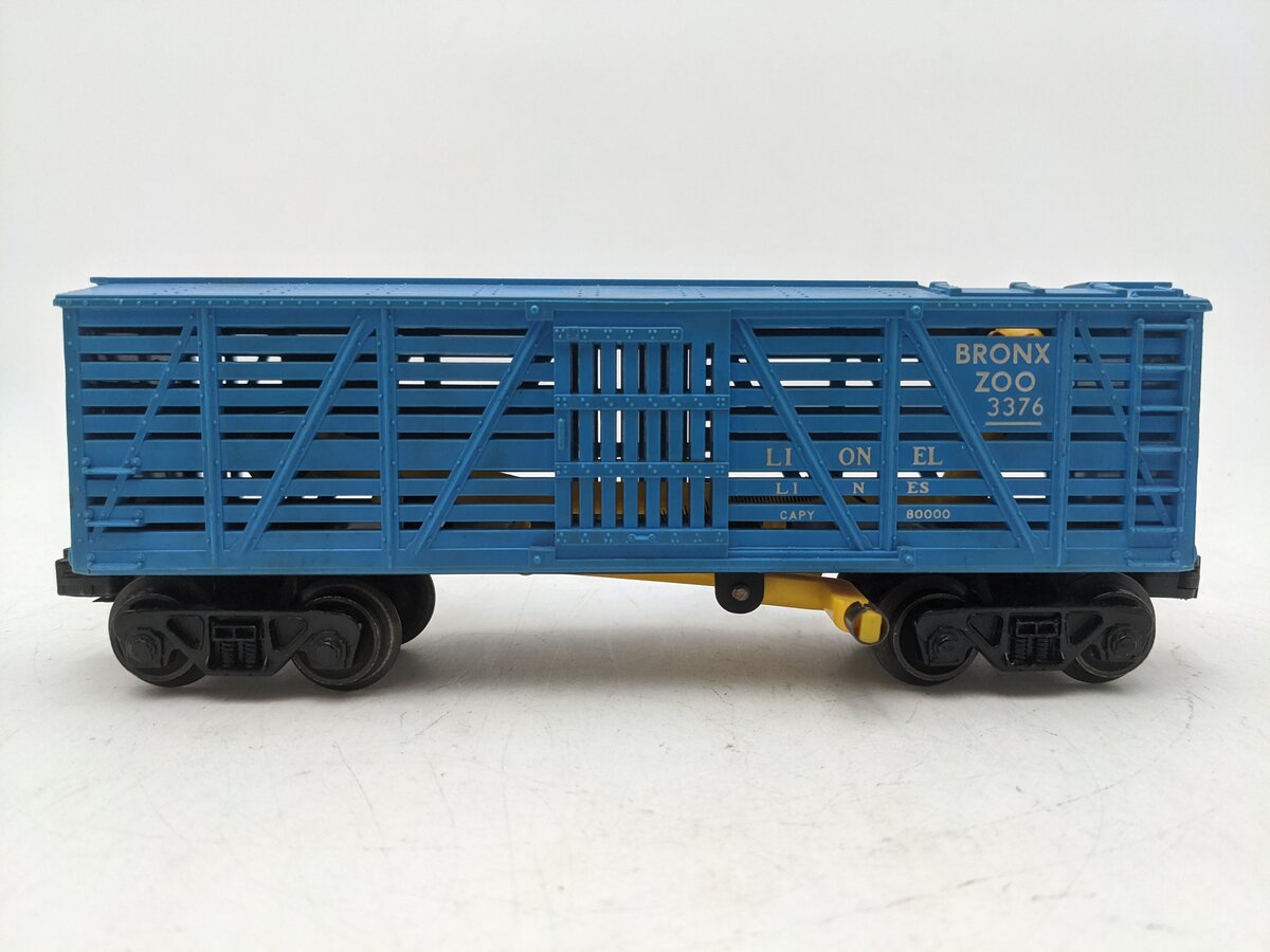 Lionel 3376 Vintage O Bronx Zoo Blue Operating Giraffe Car VG