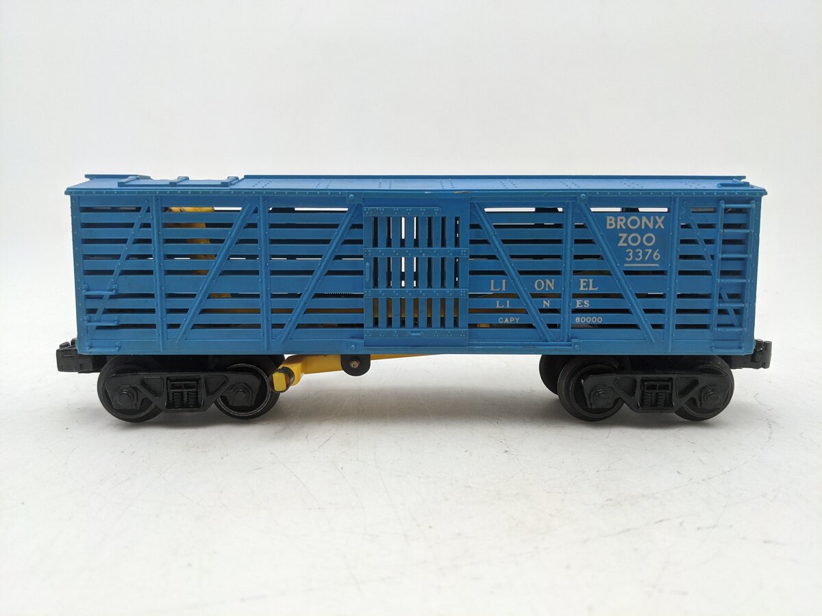 Lionel 3376 Vintage O Bronx Zoo Blue Operating Giraffe Car VG