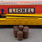 Lionel 3562-50 Vintage O Yellow AT&SF Operating Barrel Car EX