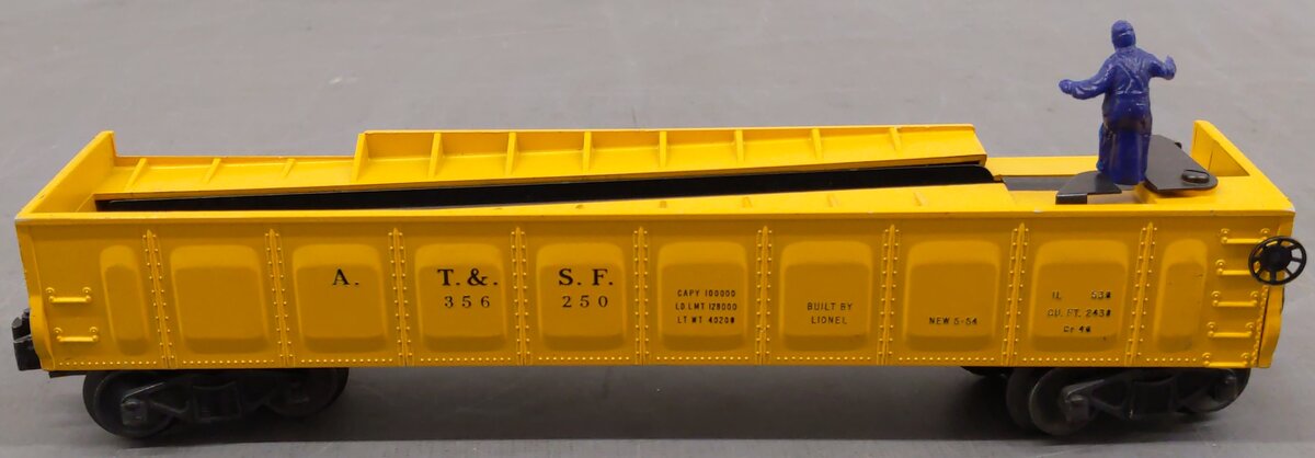 Lionel 3562-50 Vintage O Yellow AT&SF Operating Barrel Car EX