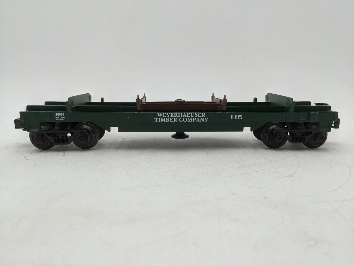 Lionel 6-26888 O Gauge Weyerhaeuser Log Dump Car #115 EX