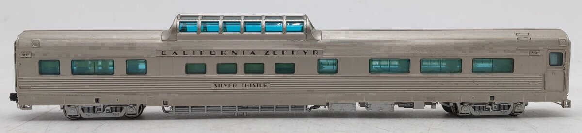 Broadway Limited 1496 HO WP Silver Thistle California Zephyr Vista Dome Car #817 EX