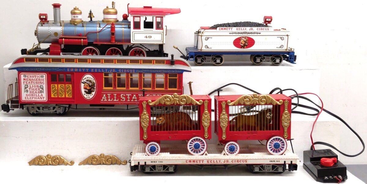 Bachmann 90105 Emmet Kelly Jr Circus G Gauge Steam Train Set