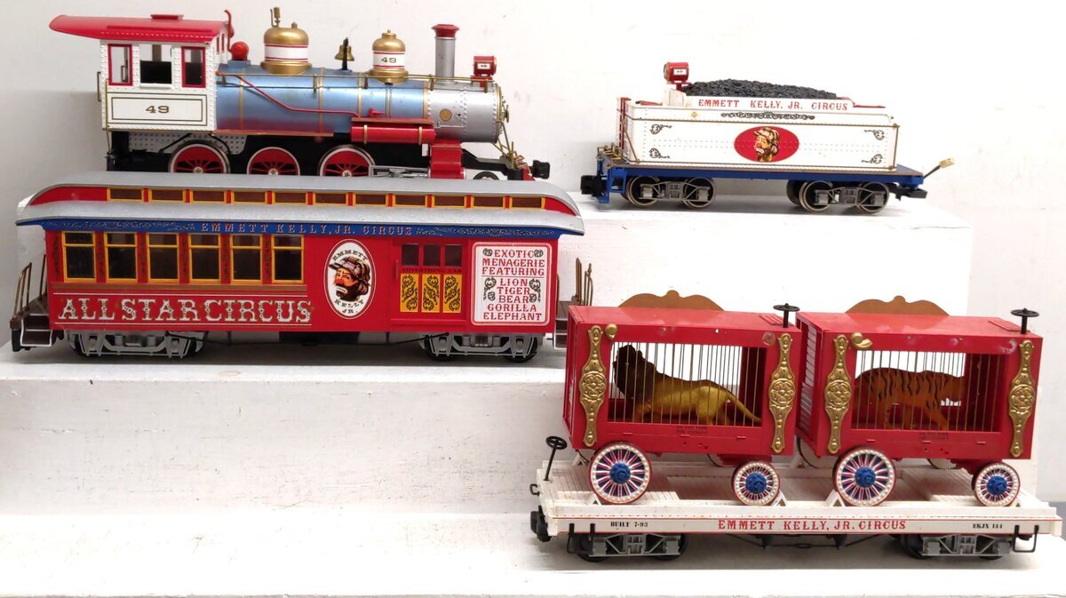 Bachmann 90105 Emmet Kelly Jr Circus G Gauge Steam Train Set