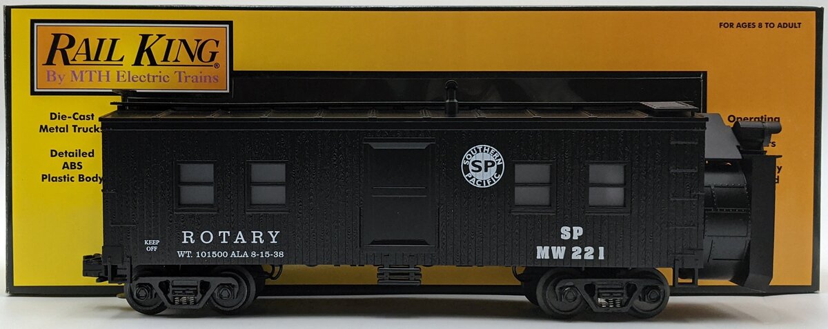 MTH 30-7930 O Gauge Southern Pacific Rotary Snow Plow #221 NIB