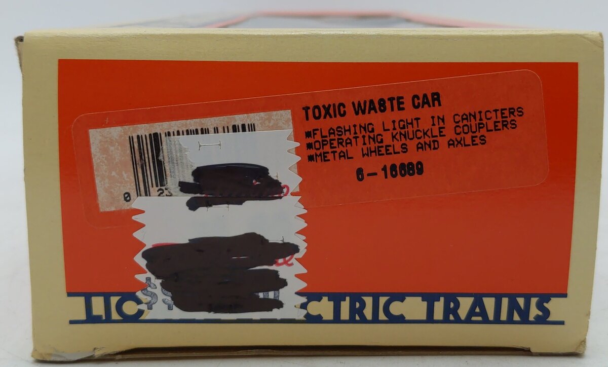 Lionel 6-16689 O Gauge Lionel Toxic Waste Car LN/Box