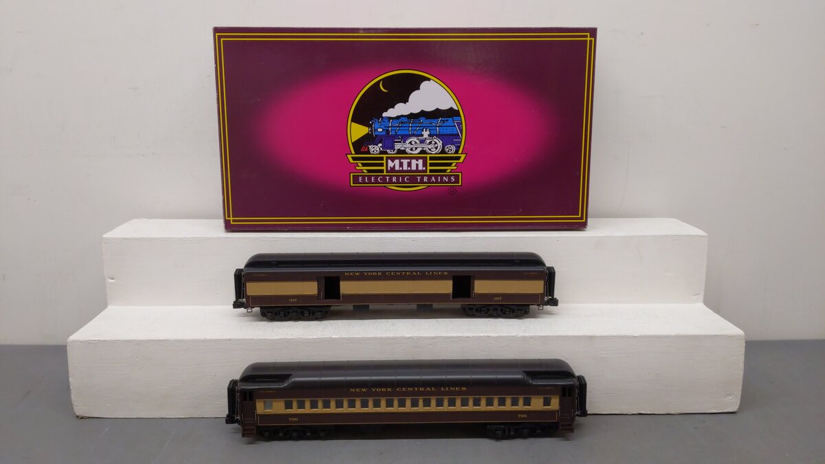 MTH 20-44005 O New York Central 70' Madison Baggage/Coach Set (Set of 2)