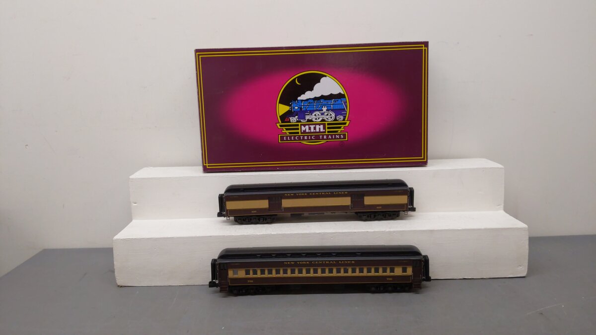 MTH 20-44005 O New York Central 70' Madison Baggage/Coach Set (Set of 2)
