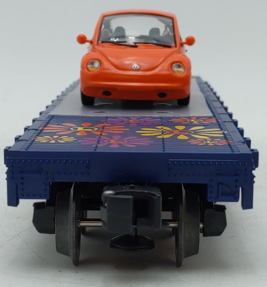 Lionel 6-19444 O Gauge Peace Auto Sales Flatcar with Volkswagen Bug EX/Box
