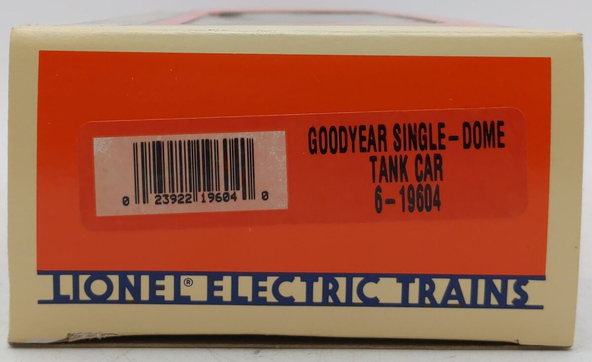Lionel 6-19604 O Gauge Goodyear Single Dome Tank Car EX/Box