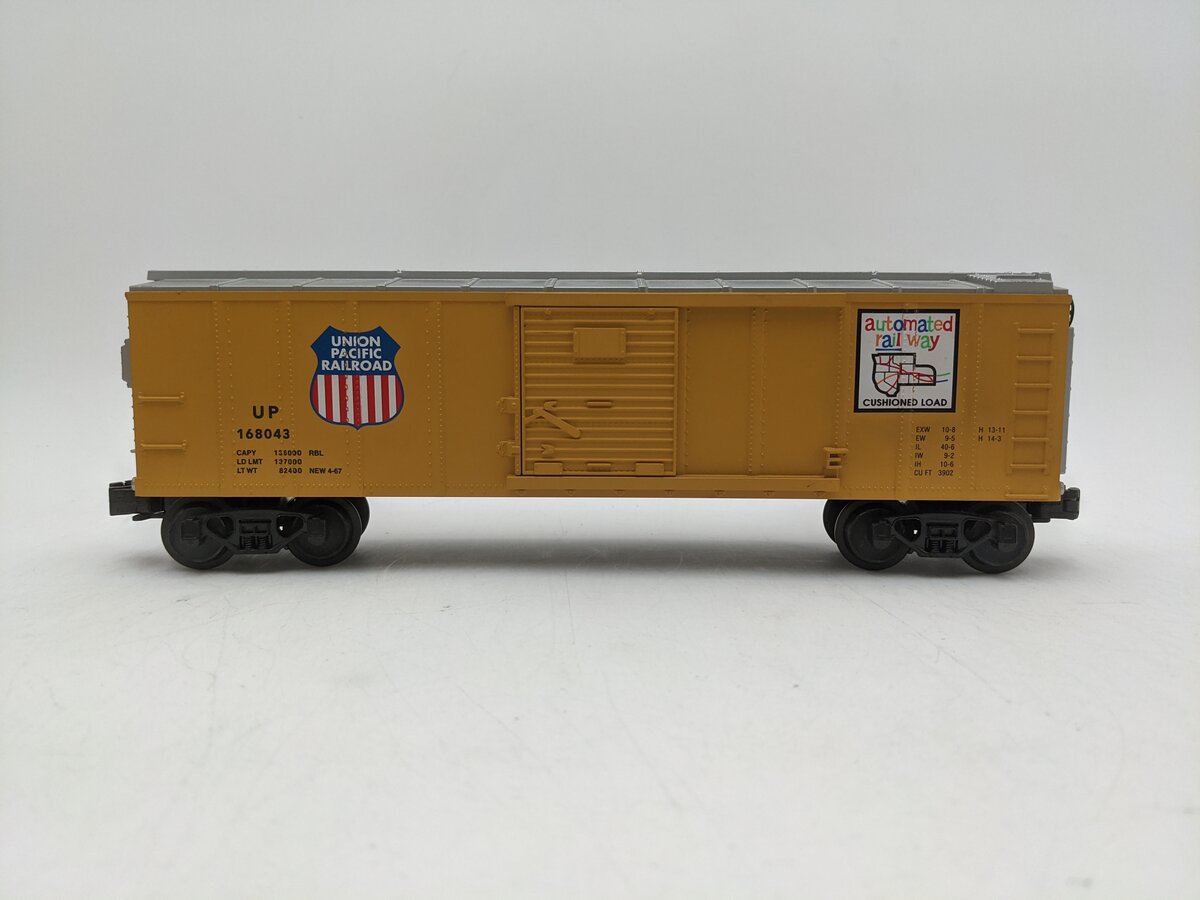 MTH 30-7405 O Gauge Union Pacific Semi-Scale Boxcar #168043 EX/Box