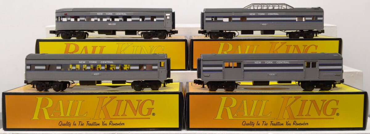 MTH 30-6135 O New York Central O-27 Streamlined Passenger Car Set (Set of 4) LN/Box