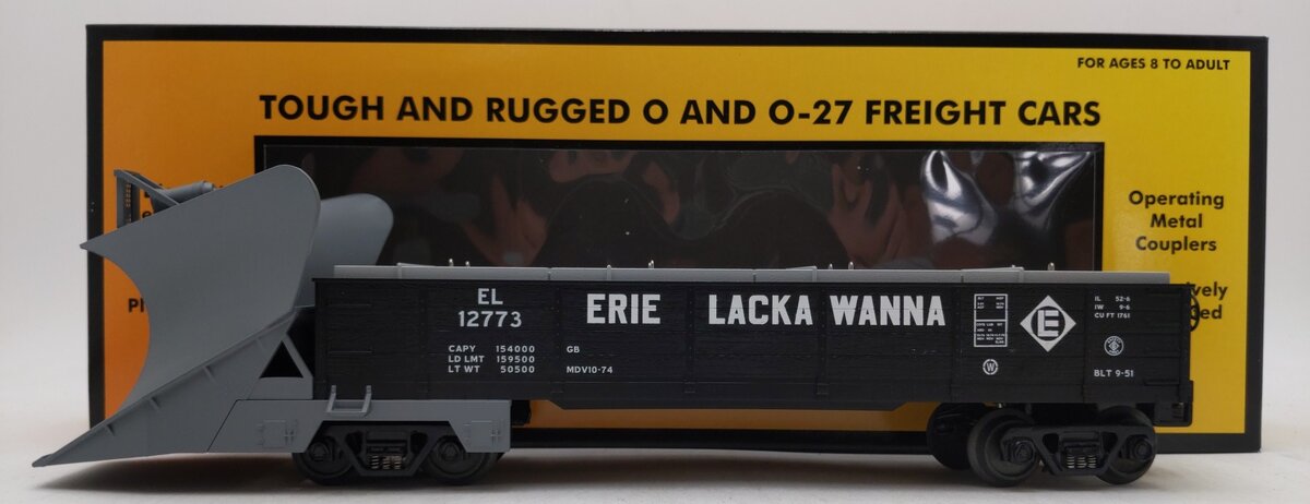 MTH 30-7945 O Gauge Erie Lackawanna Heavy Duty Snow Plow #12773 LN/Box