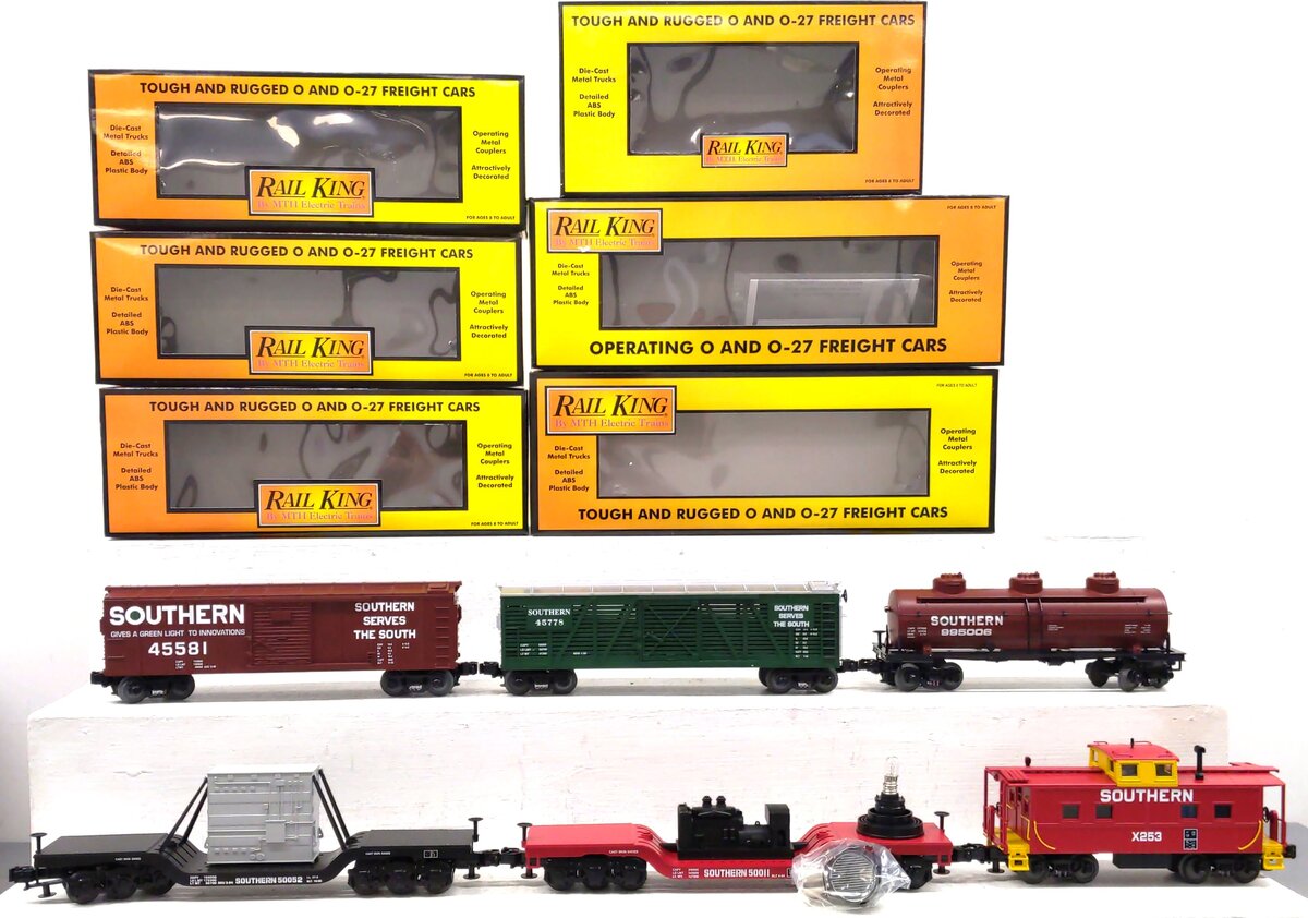 MTH 30-7002 O Southern RailKing Freight Car Set (Set of 6) LN/Box