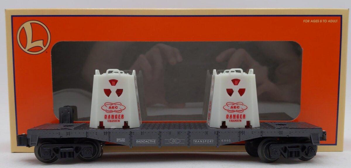 Lionel 6-36006 O Gauge AEC Flatcar #6805 with Uranium Load EX/Box