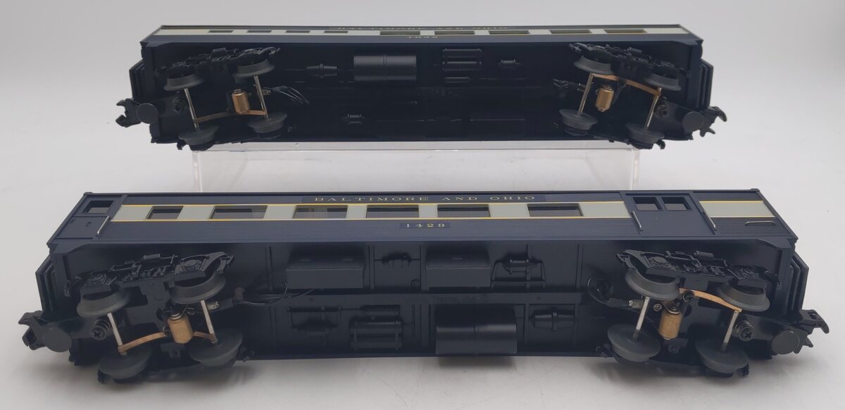 MTH 30-6127 O B&O RailKing O-27 Streamlined Combo/Diner Set (Set of 2) NIB