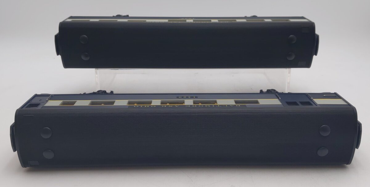 MTH 30-6127 O B&O RailKing O-27 Streamlined Combo/Diner Set (Set of 2) NIB