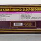 MTH 20-6654 O NYC 70' Streamlined Sleeper/Diner Passenger Car Set (Set of 2) EX/Box