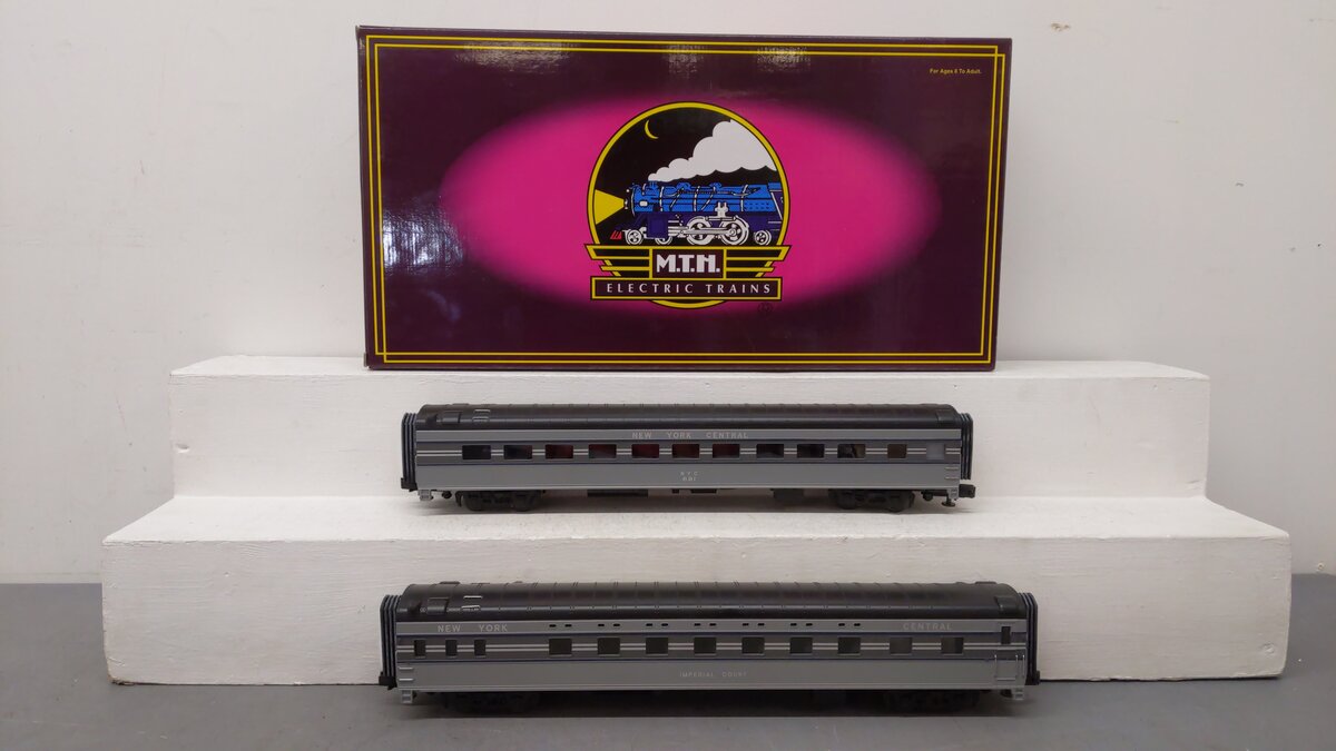 MTH 20-6654 O NYC 70' Streamlined Sleeper/Diner Passenger Car Set (Set of 2) EX/Box