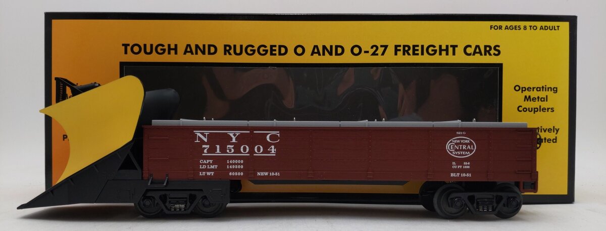 MTH 30-7217 O NYC Snowplow w/ Illuminated Headlight #715004 LN/Box